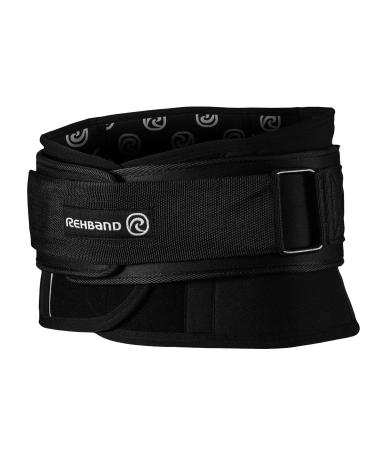 Rehband X-RX Back Support Heavy Weightlifting Support 7mm Neoprene 2-in-1 Back Support with Integrated Lifting Belt for Heavy Weight Lifting Workouts Black M