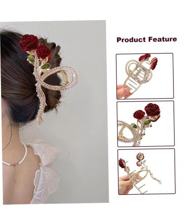 Flower Claw Clips - Large Rhinestone Hair Clips for Thick Hair | Non-Slip Hair Clamps & Accessories - Buy Online on GoSupps.com