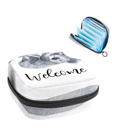 GIAPB Period Bag Sanitary Napkin Storage Bag Period Pouch Travel Makeup Bag Animal Welcome Color1101