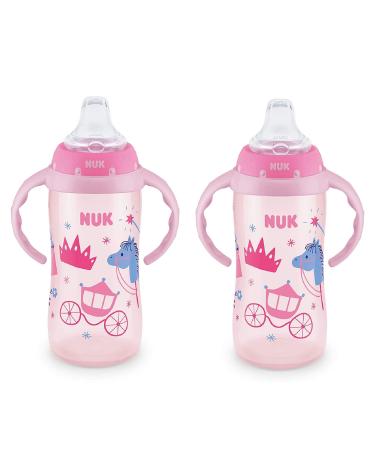 NUK 10 Ounce Jungle Large Learner Cup with Handles 2 Pack (Princess)