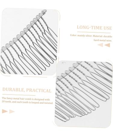 SKISUNO 20 Wedding Veil Comb Bride Headpieces for Wedding Wire Hairpins Hair for Women Black Metal Veil Hair Comb Hair Accessories for Women Wedding Bridal Veil Miss French Wide Tooth Comb - Buy Online on GoSupps.com