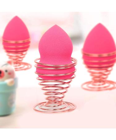 TRIXES Rose Gold Makeup Sponge Stand - 2 Piece Stainless Steel Wire Holder for Beauty Blenders - International Shipping Available - Buy Online on GoSupps.com