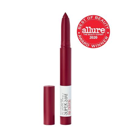 Maybelline Super Stay Ink Crayon Lipstick in Make It Happen Berry Red - Longwear Matte Lip Crayon with Precision Tip - 8Hrs Wear - 0.04 oz - Buy Online on GoSupps.com