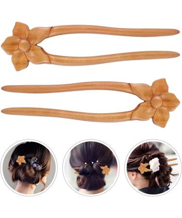 LALAFINA Wooden Hairpin Wedding Hair Clip Hair Styling Clip Decor Flower Hair Chopstick Women Wooden Hair Chopsticks Chinese Wood Hair Pin Flower Headpiece Vintage Hair Claw Bride - Buy Online on GoSupps.com