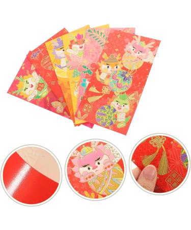 HOMSFOU 24pcs Envelopes Red Pocket New Year Red Packet Chinese Red Envelope 2024 Money Bag 2024 Zodiac Red Packet Cartoon Red Packet Lucky Envelope 2024 Hongbao Paper Cute Red Envelope Bag As Shown 2 16.8X8.8CM - Buy Online on GoSupps.com