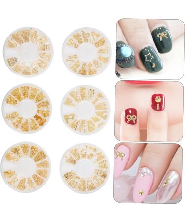 minkissy 6 Boxes Accessories Nail Art Charm Nail Alloy Small Decoration Chic Nail DIY Decors Nail Alloy Decor Nail Decor Accessory trinkets Charm Decorate Japanese Hollow Out Amulet Rivet - Buy Online on GoSupps.com