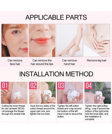 Electric Women Body Facial Threading Epilator - Hair Remover for Face, Arm, and Leg - Cotton Thread Hair Trimmer (01) - Buy Online on GoSupps.com