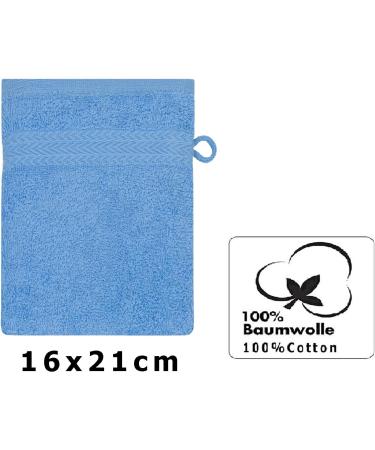 Buy Betz Premium Cotton Wash Mitt | 100% Cotton Washcloth 16x21 cm - Light Blue | International Shipping Available - Buy Online on GoSupps.com