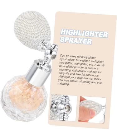 WOFASHPURET 1pc Body Air Bag Powder Hair Perfume Shimmering Face Powder Highlighter Sprayer Makeup Tools Glass Golden 1 count (Pack of 1) - Buy Online on GoSupps.com