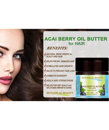 Botanical Beauty ACAI BERRY OIL BUTTER 100% Natural Pure Virgin Unrefined RAW for FACE SKIN BODY DAMAGED HAIR NAILS. Natural Sources of Vitamin C and Vitamin E (4 Fl Oz) 4 Fl Oz (Pack of 1) - Buy Online on GoSupps.com