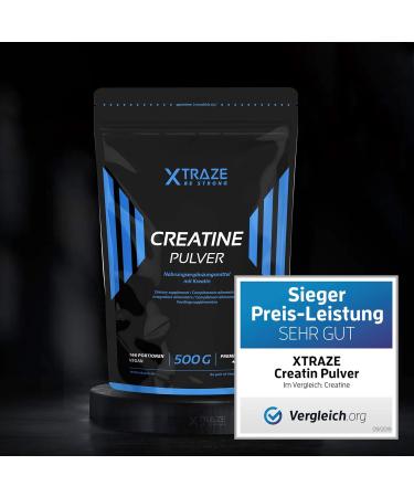 100% Pure Vegan Creatine Monohydrate Powder 500g - Natural Supplement for Weight Training Bodybuilding & Fitness - Made in Germany - Buy Online on GoSupps.com