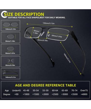 BLS BLUES 5 Pack Men's Costume Eyewear | Stylish Metal Frame Reading Glasses (2.25X) - International Shipping Available - Buy Online on GoSupps.com