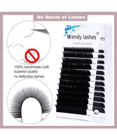 Eyelash Extensions 1:1 - D Curl 0.20mm Mixed Sizes (8-14mm) | Premium Individual Eyelashes for Stunning Looks - Buy Online on GoSupps.com
