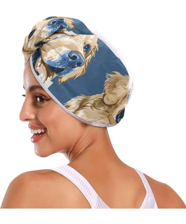 Super Absorbent Labrador & Golden Retriever Dog Hair Towel 2 Pack - Quick Dry Hair Turbans for Women & Girls - Buy Online on GoSupps.com