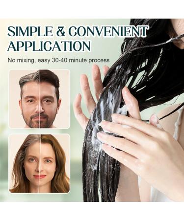 Hair dye set with mild formula and longlasting effect plantbased hair color for gray coverage longlasting hair dye set in one step with nourishing natural shampoo Chestnut Brown - Buy Online on GoSupps.com