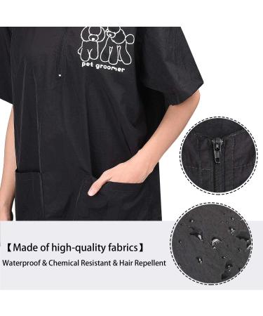 No Lifting Short-Sleeved Waterproof Pet Grooming Uniform for Men - Antistatic 2 Pockets Size M - Ideal for Dog Groomers & Cosmetologists (Pack of 1) - Buy Online on GoSupps.com
