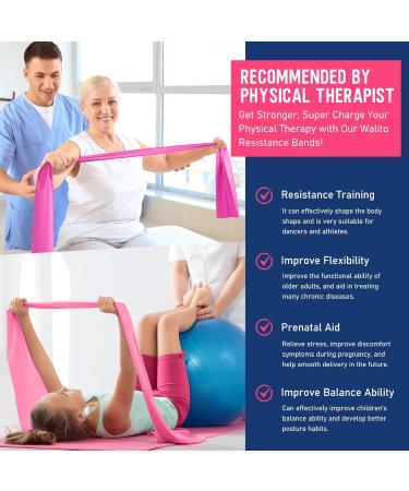 WALITO 4.9FT Resistance Bands - Versatile Workout & Therapy Bands for Home Gym Strength Training Pilates and Recovery - Ideal for Men & Women - Buy Online on GoSupps.com