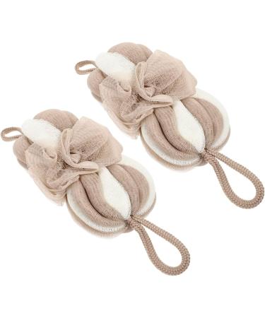KALLORY 2pcs Long Bath Flower Foaming Bath Ball - Baby Bath Sponge Scrubber & Shower Supplies for Soft Skin Care (20x10cm - Buy Online on GoSupps.com