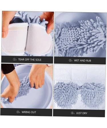 minkissy 2 Pairs Slippers Slipper Mop Slipper Cleaning Womens Socks Non Slip Socks Wooden Floor Cleaner Wood Floor Cleaner Cloth Slipper Indoor Shoes Multipurpose Non-slip Shoes 23x11cm 6x3pcs - Buy Online on GoSupps.com