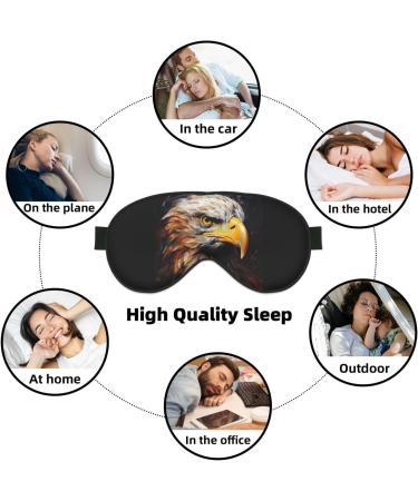 BREAUX Eagle Print Double Sided Eye Mask - Blackout Sleep Mask for Men & Women | All Night Comfort - Buy Online on GoSupps.com