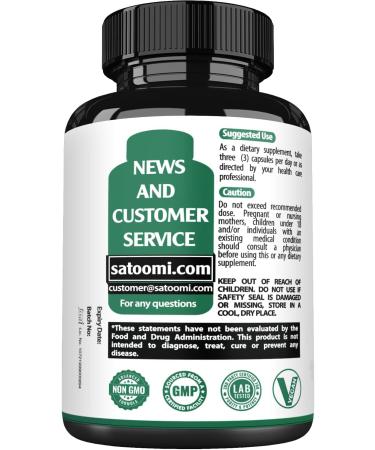 Satoomi Berberine 1500mg Supplement with Organic Ceylon Cinnamon Bark & Bitter Melon - 240 Vegan Capsules for 80 Servings - Immune System, Heart Health, Body Management & Digestion Support 240 Count (Pack of 1) - Buy Online on GoSupps.com