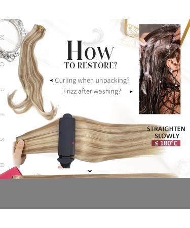Moresoo Real Hair Clip-In Extensions | Double Weft Gold & Medium Blonde | 70cm & 30cm Remy Hair - Buy Online on GoSupps.com