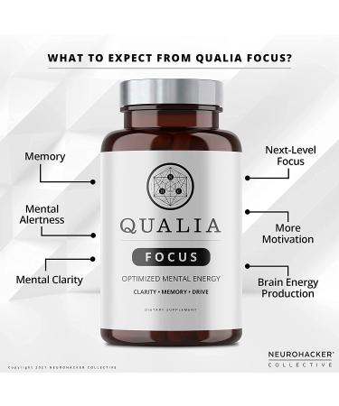 Qualia Focus Brain Booster Supplement | Enhanced Nootropic for Mental Energy, Alertness & Memory | Ginkgo Biloba, L-Theanine | 40 ct - Buy Online on GoSupps.com