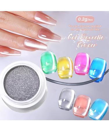 Chrome powder for gel nails chrome powder holographic nail powder | Nail powder with silver mirror effect gel powder with silver mirror effect nails with silver mirror effect - Buy Online on GoSupps.com