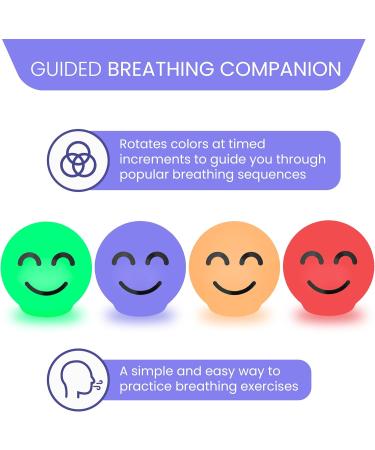 ZenGlow Ball: Guided Breathing Tool for Stress Relief Anxiety Management & Sleep Aid | Ideal Mindfulness Gift for All Ages - Buy Online on GoSupps.com