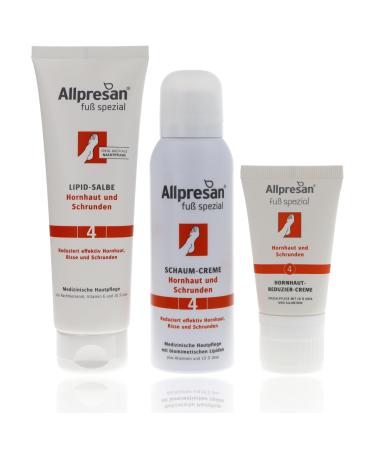 Allpresan Allpresan Foot Care Kit #4 for Callus and Cracks - Daily Callus Skin Care - Foam Cream Kit 125ml & 125ml Lipid Ointment & Reducing Cream