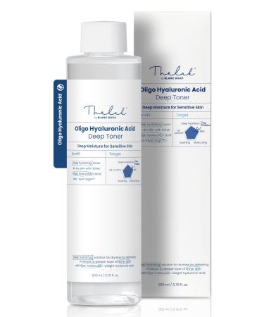 THE LAB BY BLANC DOUX Oligo Ultra-Low Molecular Hyaluronic Acid Deep Moisture Essence Toner Vegan for Sensitive Dry Combination Skin - Hypoallergenic Intense Hydrating Face Moisturizer 6.76 Fl Oz (Pack of 1)