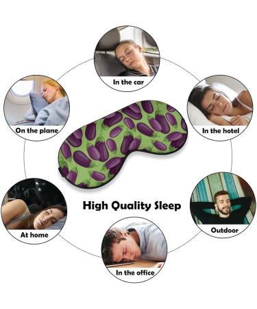 Fresh Ripe Eggplant Sleep Mask - Adjustable Strap, Blocks Light for Night Travel - Men Women - Buy Online on GoSupps.com