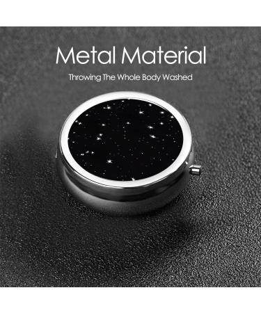 Starry Constellation Mini Round Pill Box | 3 Compartment Portable Organizer for Travel Home & Office - Buy Online on GoSupps.com