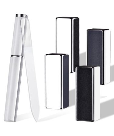 Nail Buffers Blocks TsMADDTs Shine Nail Buffers Blocks 4-Way Nail Buffer Blocks Glass Nail File Shiny Buffer Block for Natural Nail 5pcs Manicure Nail Care Tools - Buy Online on GoSupps.com