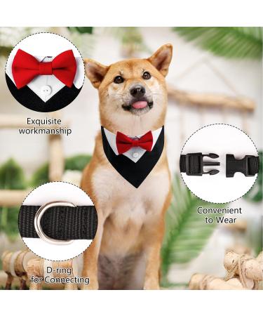 Buy Hacraho Formal Red Dog Smoking Band - Cotton Wedding Collar with Bowtie for Dogs & Cats | Perfect Pet Accessory - Buy Online on GoSupps.com