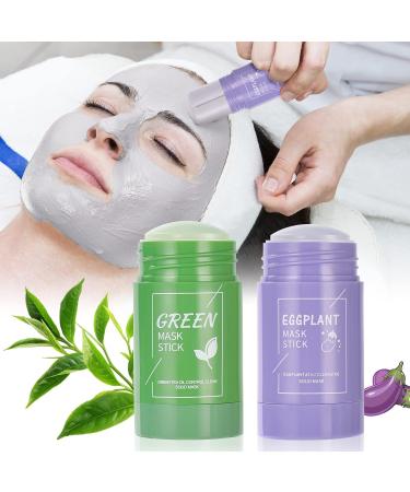  AOOWU AOOWU Eggplant Cleansing Mud Stick Green Tea Mask Green Tea Mask Stick Removes Blackheads for All - Buy Online on GoSupps.com