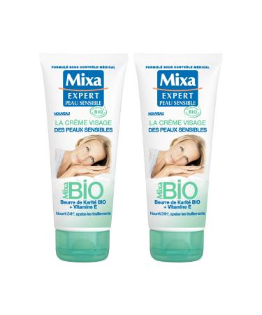 Mixa BIO - Face Cream for Sensitive Skin - 100 ml - Pack of 2