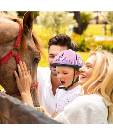 Xiaozxwlhq Adjustable Kids Equestrian Helmet - Small Pink | Horse Riding Protective Gear - Buy Online on GoSupps.com