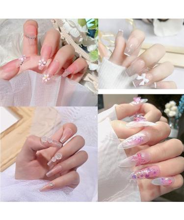 VBKITW 3PCS Nail Art Decoration Set | 150pcs 3D Charms - Hearts Bears Butterflies Flowers for Valentine's Day DIY Nail Designs - Buy Online on GoSupps.com