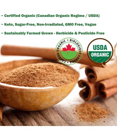 454g (1 lb) 100% ORGANIC Certified Vietnamese Cinnamon | PREMIUM QUALITY Saigon Cinnamon with 5% Oil Content | Non-GMO Raw Pesticide-Free Pure Vegan Natural Superfood packed with Antioxidants | Spice Seasoning | Keto Paleo | Resealable Bulk Bag - Buy Online on GoSupps.com