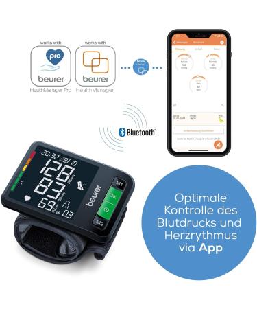 Beurer BC 87 Wrist Blood Pressure Monitor - App Connection Clinically Validated XL Display Arrhythmia Detection & Risk Indicator | Shop Internationally! - Buy Online on GoSupps.com