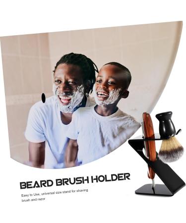 Fomiyes Men's Razor Brush Holder - Acrylic Stand for Manual Shaving Brushes | Durable & Stylish Shaving Tool Organizer - Buy Online on GoSupps.com