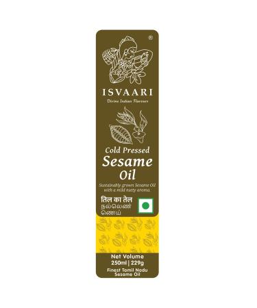 Isvaari 100% Pure Cold Pressed Sesame Oil 8 Oz - Ideal for Cooking - Buy Online on GoSupps.com