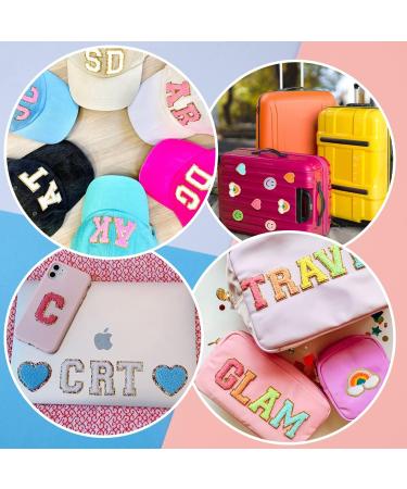 64PCS Adhesive Chenille Letter Patches - 2 Packs A-Z Varsity Alphabet Stickers for Clothes, Jackets, Backpacks - Mixed Color Felt Patches with Smile Face, Love Heart, Rainbow Designs - Buy Online on GoSupps.com