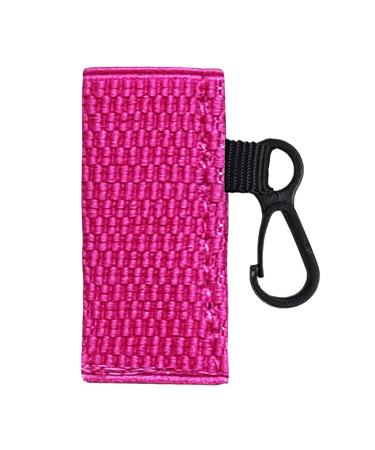 Keychain with lipstick holder small lipstick bag pocket keychain with lip oil holder lipstick case with lipstick keychain Bright Pink See the