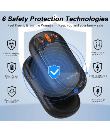 2 Pack Hand Warmers Rechargeable 2 in 1 Electric Hand Warmers Reusable 12Hrs Long Heating Portable Pocket Handwarmer Great Gift for Outdoors Hunting Golf Camping 2 Pack Black - Buy Online on GoSupps.com