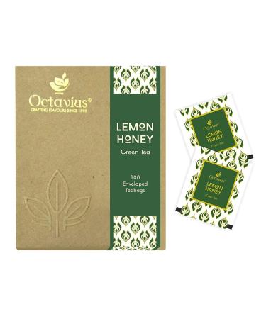 Octavius | Lemon Honey Green Tea | 100 Enveloped Double Chamber Tea Bags | Perfect for Tea Lovers | Pack of 1 LEMON-HONEY TEA 100 Count (Pack of 1)