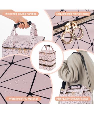 Uross Nail Polish Organizer for 84 Bottles & LED Lamp - Pink Nail Storage Bag for Nail Art Accessories - Buy Online on GoSupps.com