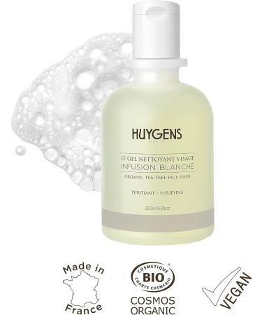 HUYGENS - Purifying Facial Cleansing Gel Infusion Blanche - 100% natural - With Tea Tree Extract - Organic - Revitalization Purification Stressed Skin - Made In France - 250 ml - Buy Online on GoSupps.com
