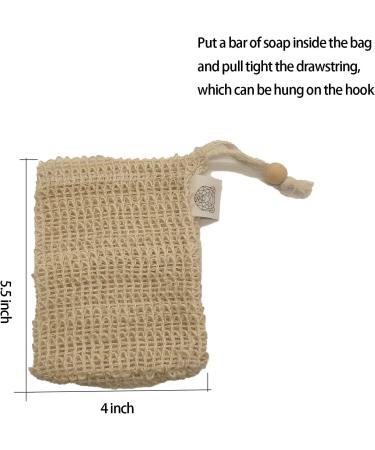 10 Natural Sisal Exfoliating Soap Saver Bags - Eco-Friendly Pouches for Drying & Exfoliating Soap Bars | Perfect for Showers - Buy Online on GoSupps.com